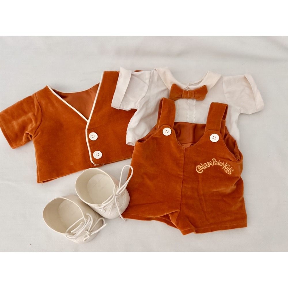 Cabbage Patch Kids 16 in Doll Outfit Shirt Shorts Jacket Shoes Orange White